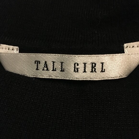 Tall Girl Soft Black Knit Short Sleeve Sweater Top - Picture 8 of 12